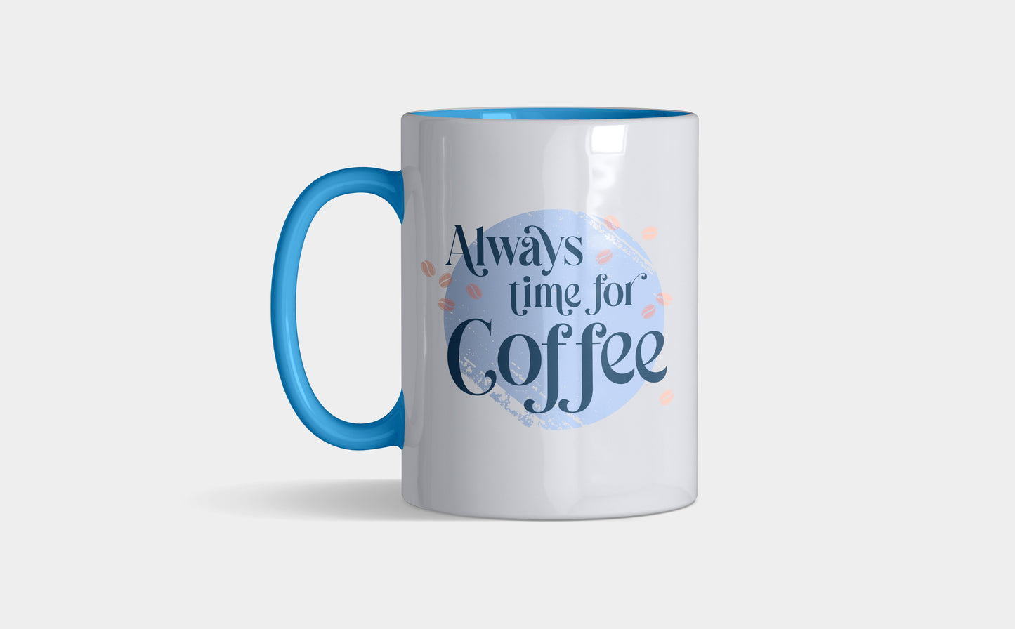 print on demand Coffee-Mug-Coloured-Handle-Blue