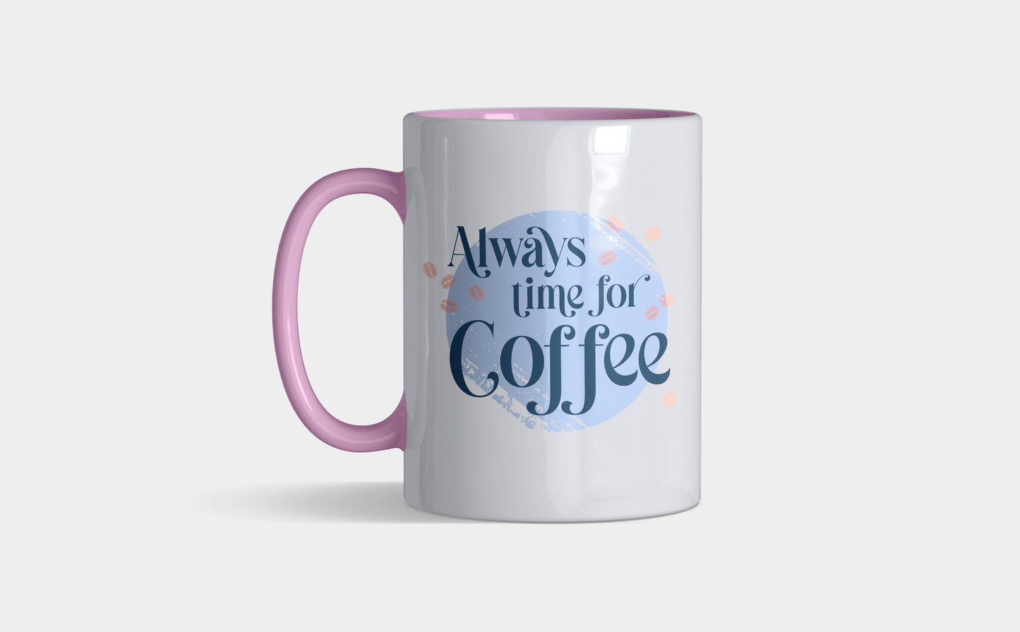 Coffee-Mug-Coloured-Handle-Pink