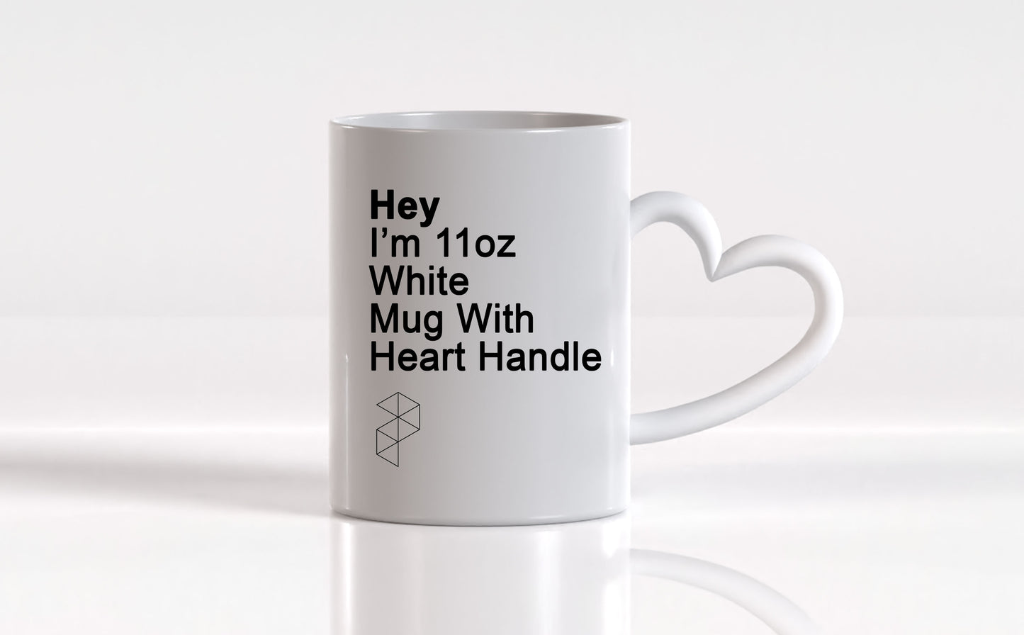 print on demand Heart Mug