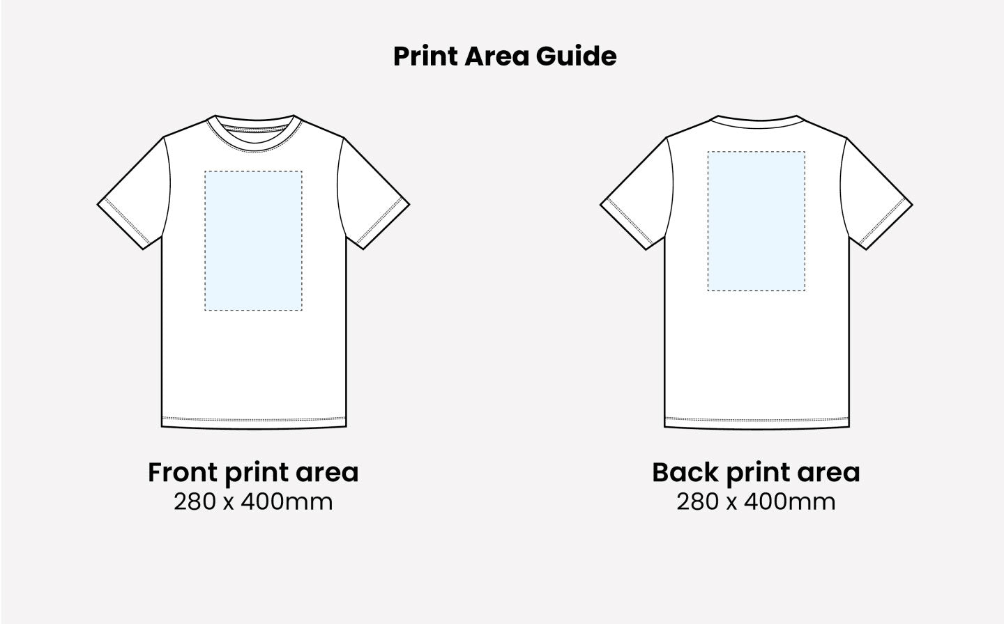 t shirt print area